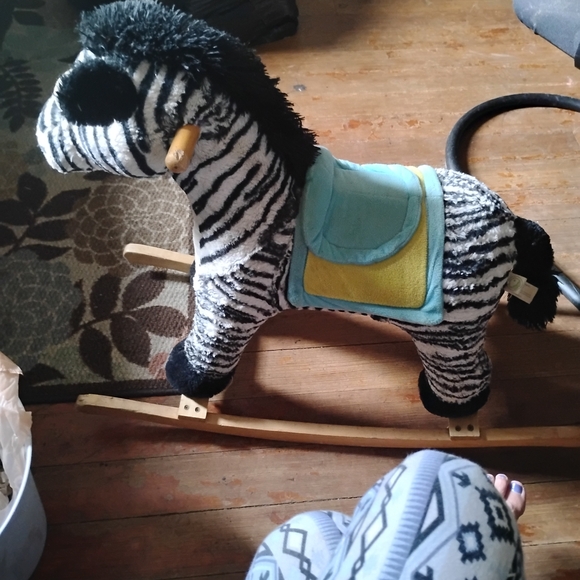 Plush Zebra Rocking Toy - Picture 3 of 3